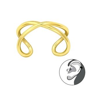 14k Vermeil Gold Ear Cuff Infinity Earring